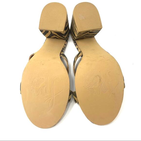 Free People Charlie-V Block Heel Sandal in Leopard Zebra Print Size 10 EU 40 - Picture 8 of 9